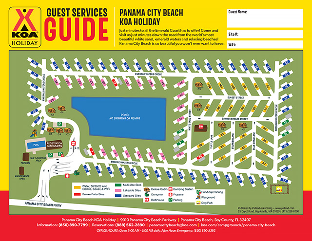 Panama City Beach KOA Holiday site map