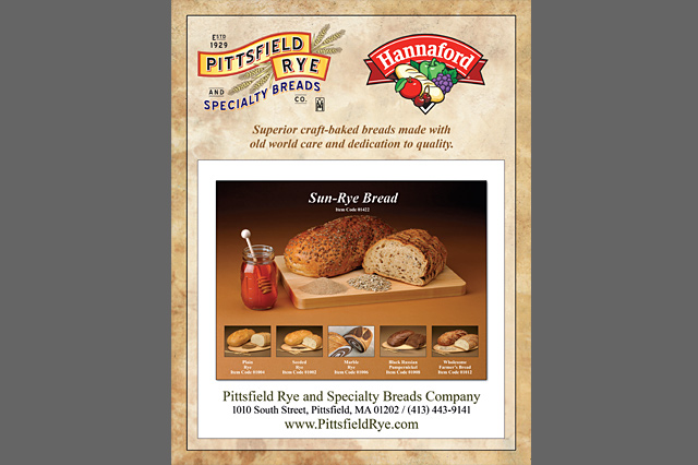Pittsfield Rye & Specialty Bread Company sell sheet by Pelland Advertising
