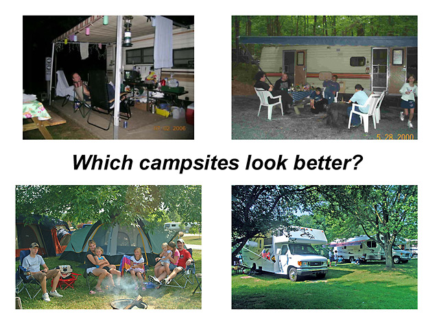Which campsites look better?
