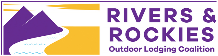 Rivers & Rockies Outdoor Lodging Coalition – Horizontal Logo Design