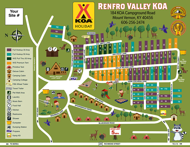 Hershey Koa Campground Map Pelland Advertising :: Campground And Resort Site Maps