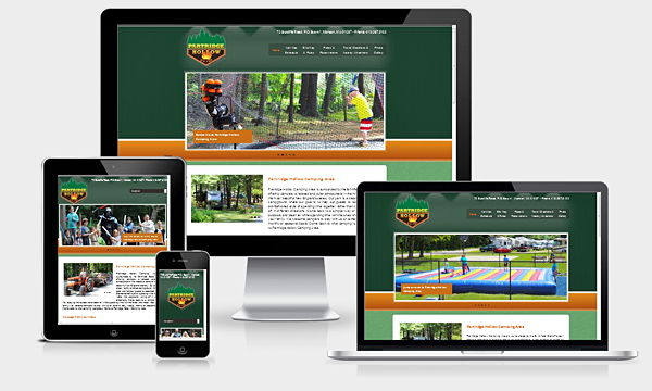 Partridge Hollow Camping Area - New Responsive Website