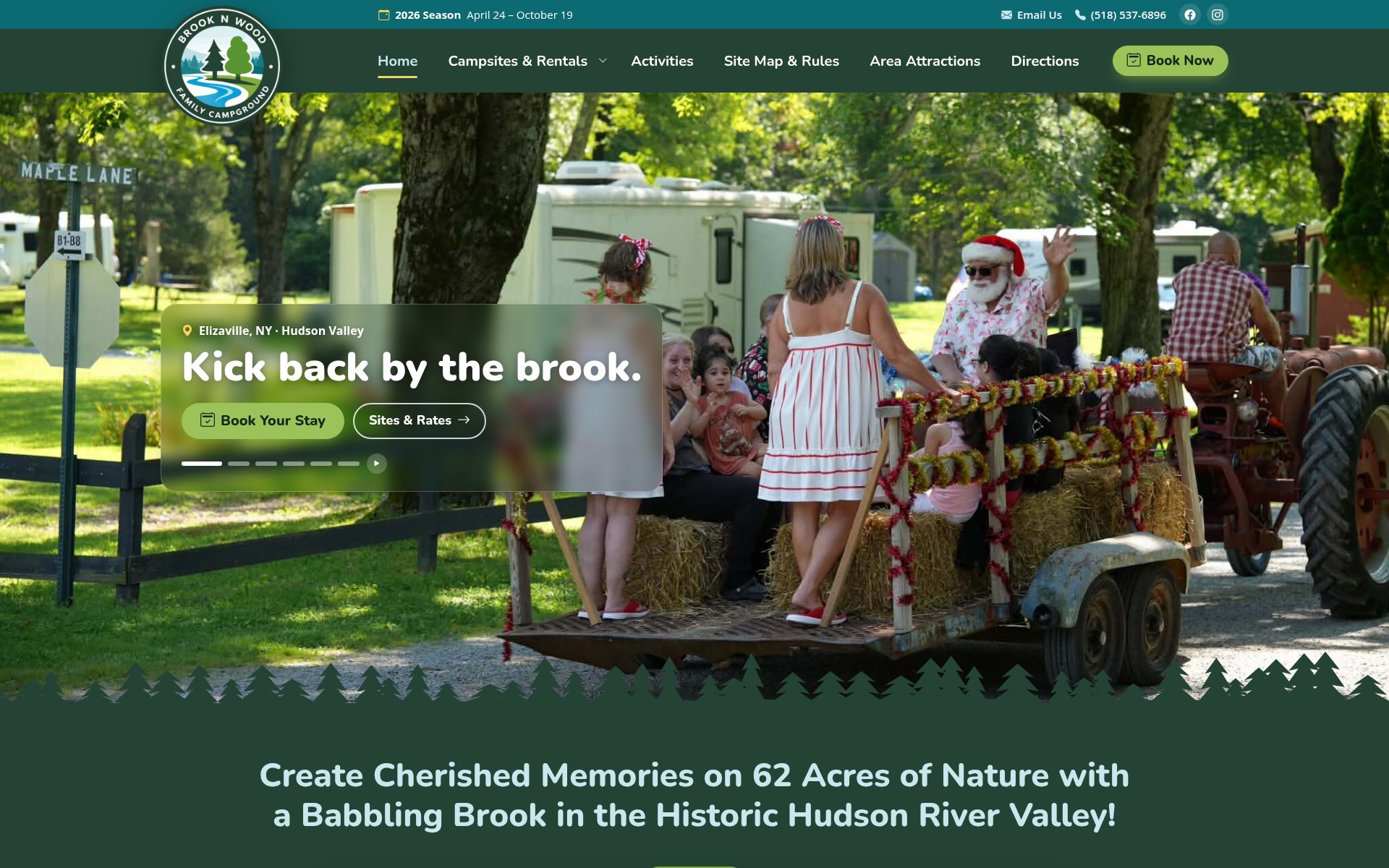 Brook N Wood Family Campground homepage