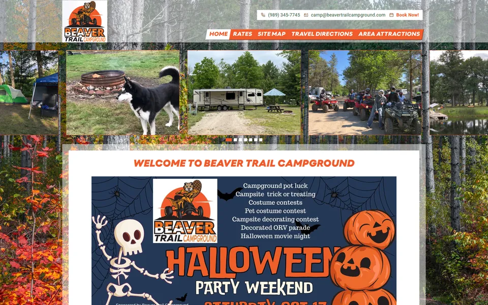 Beaver Trail Campground website