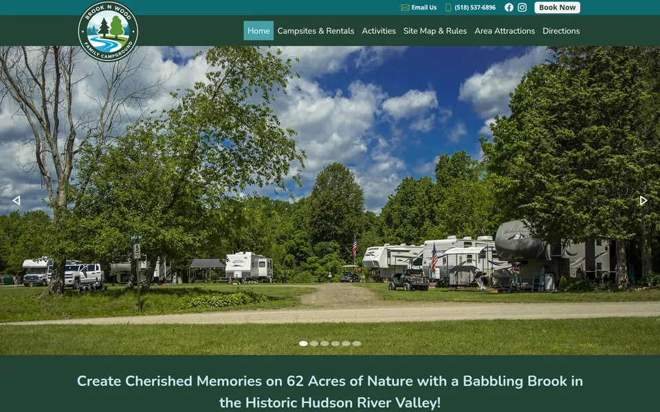 Brook N Wood Family Campground website