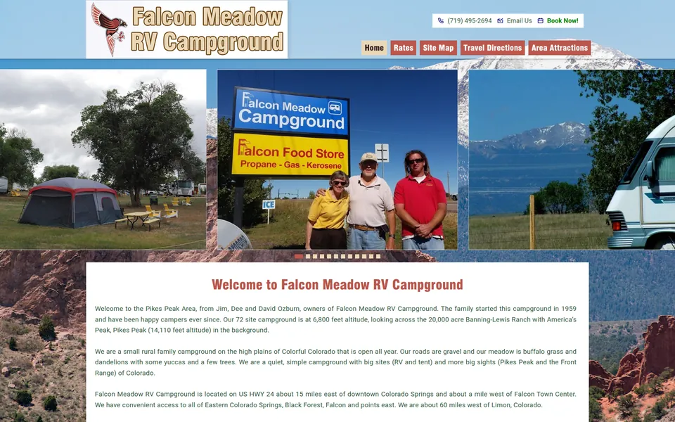 Falcon Meadow RV Campground website