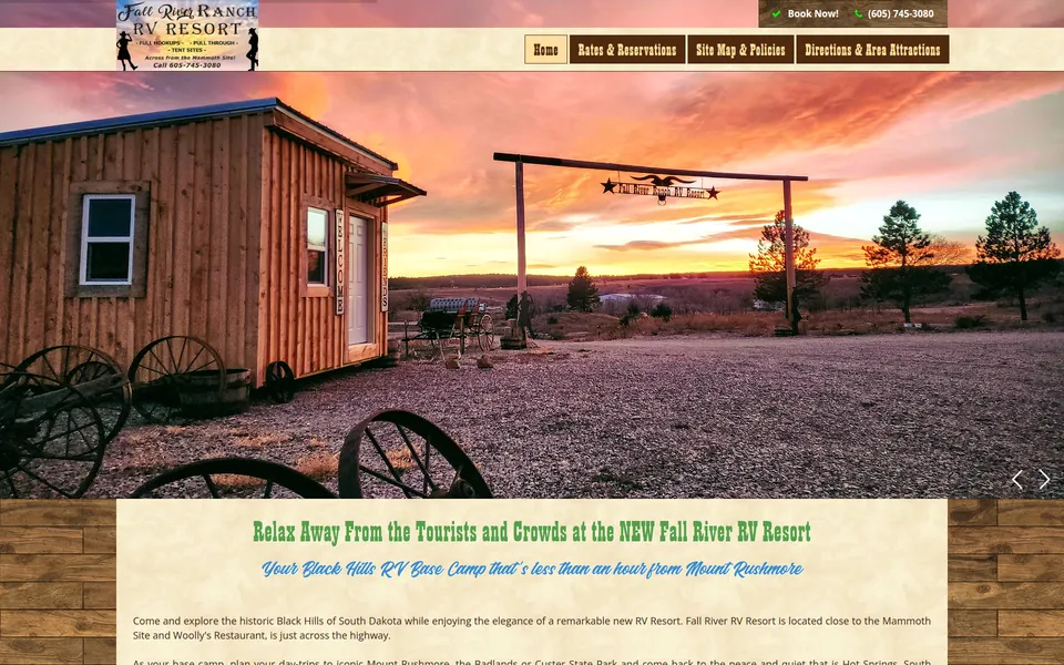 Fall River Ranch RV Resort website