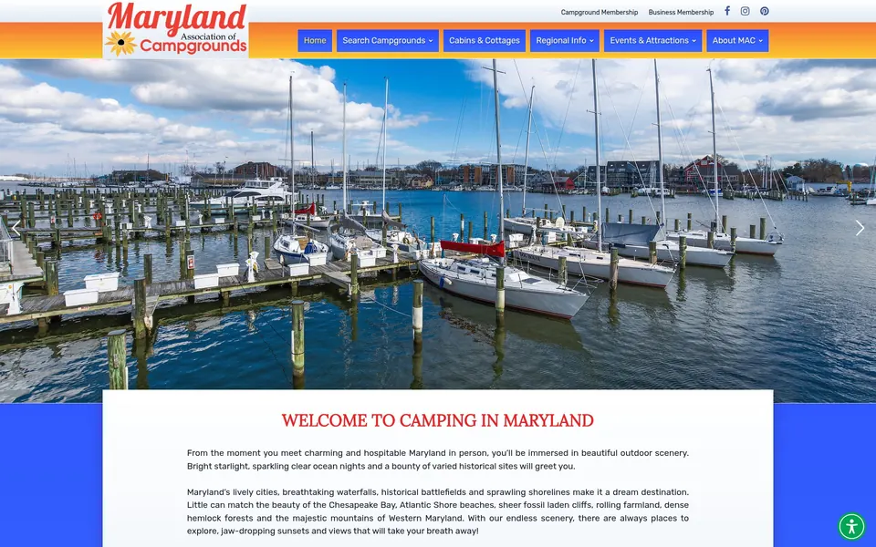 Maryland Association of Campgrounds website