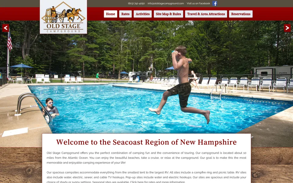 Old Stage Campground website