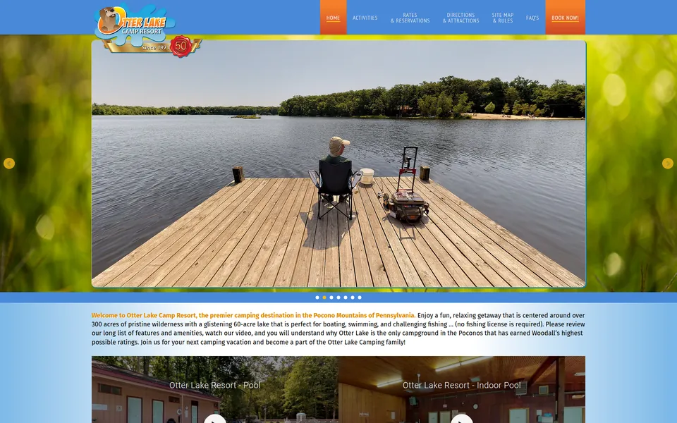 Otter Lake Camp Resort website