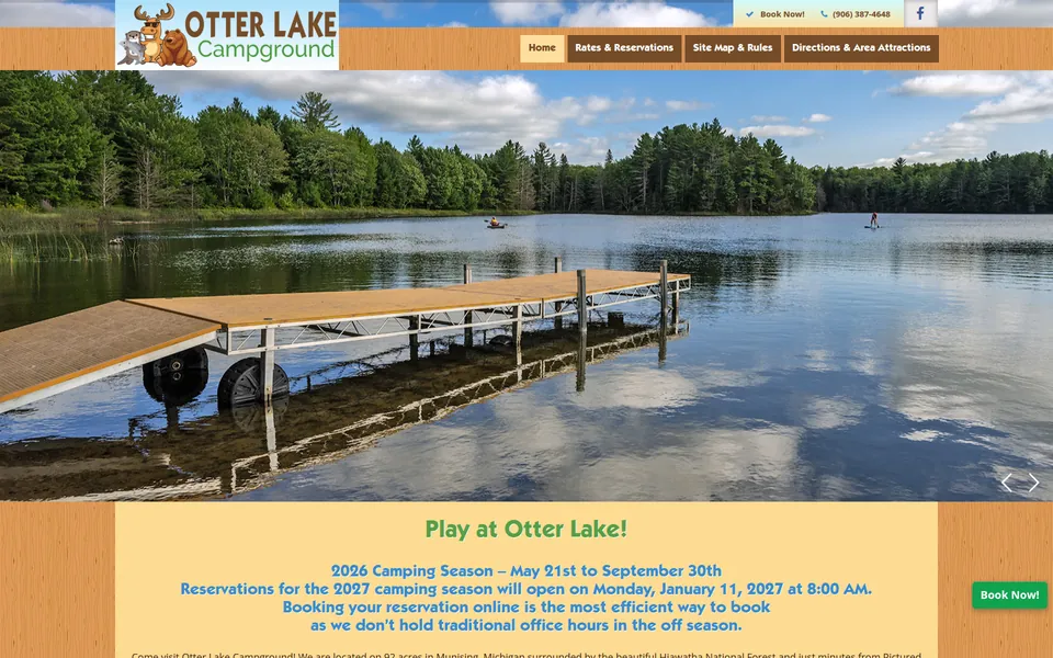 Otter Lake Campground website
