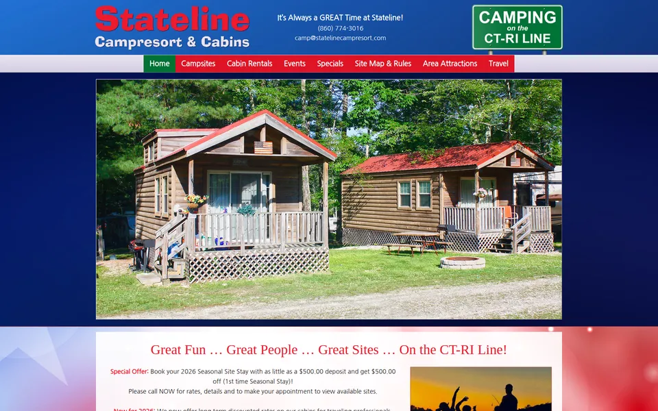 Stateline Campresort & Cabins website