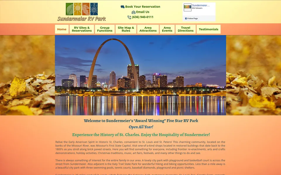 Sundermeier RV Park website