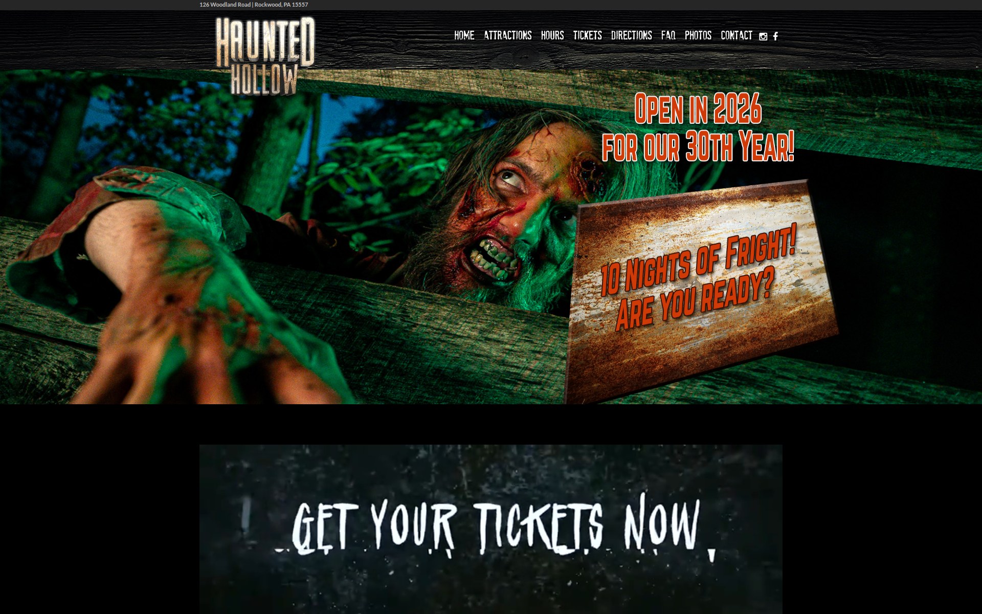 Haunted Hollow website