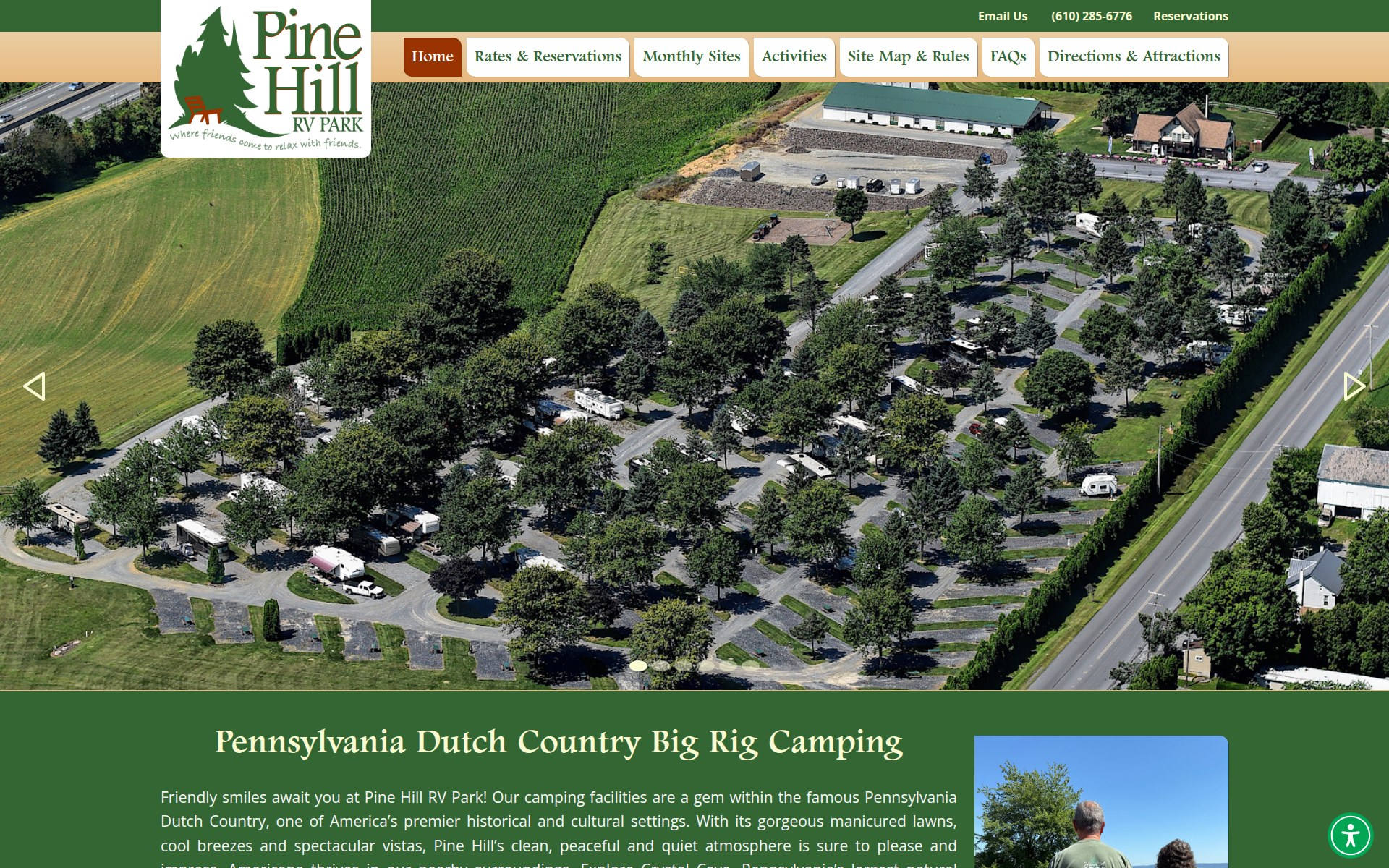 Pine Hill RV Park website