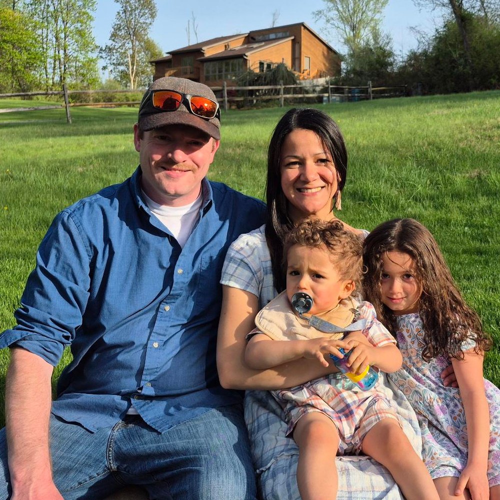 Josh Pelland with his family