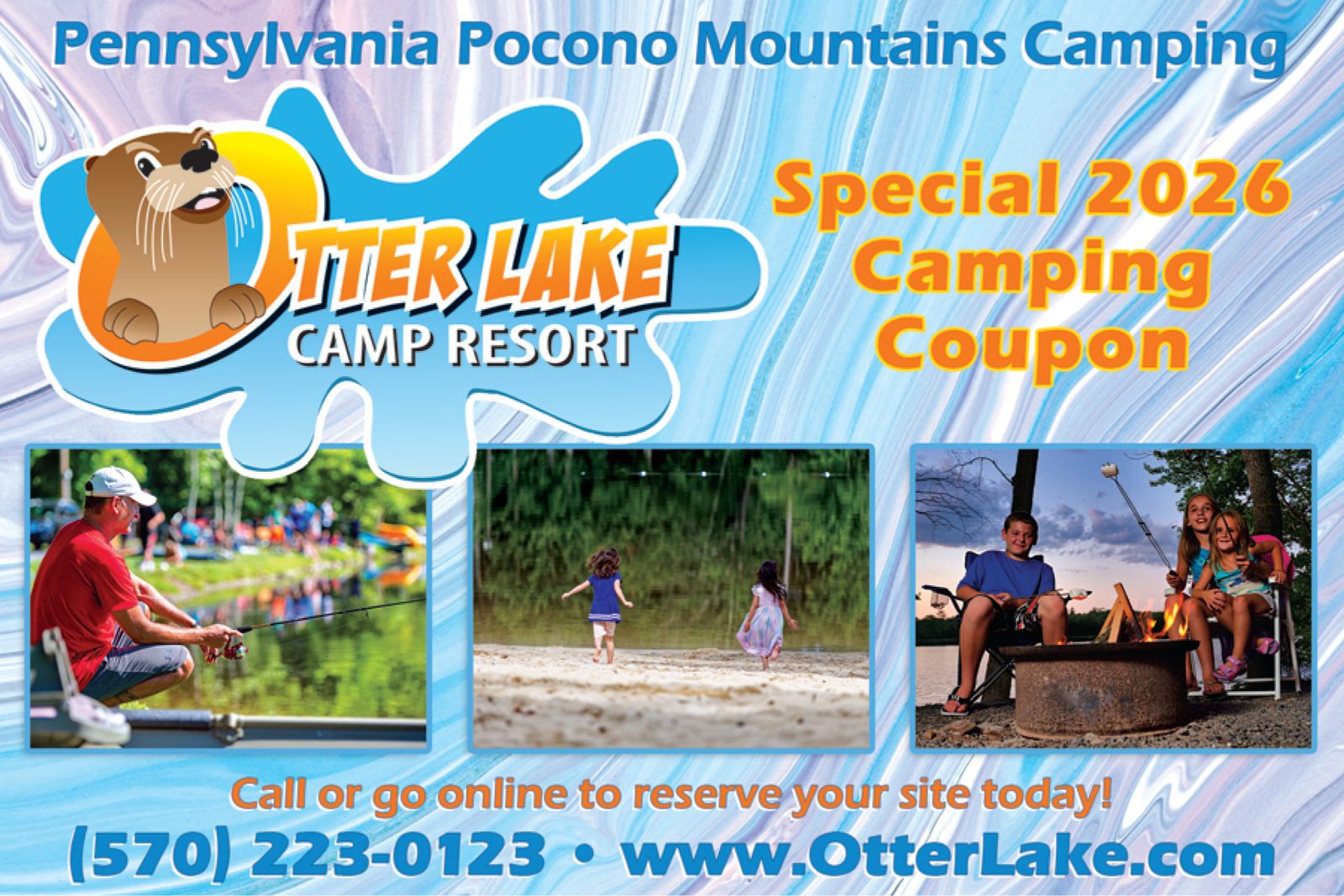 Otter Lake Camp-Resort coupon postcard, 2026