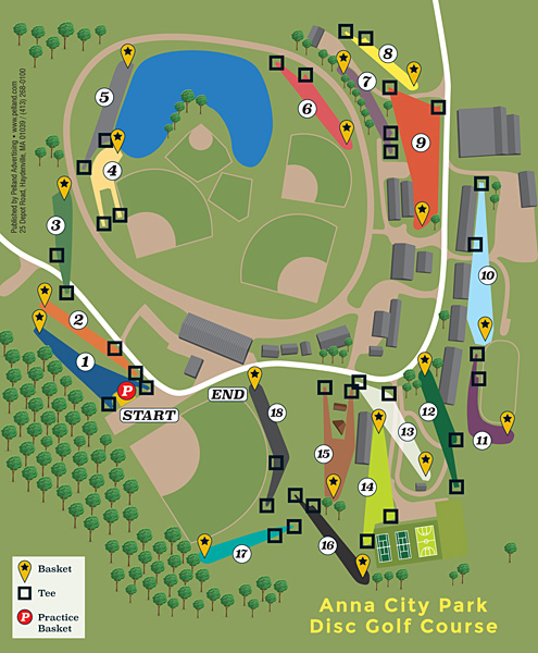 Anna City Park Disc Golf Course site map