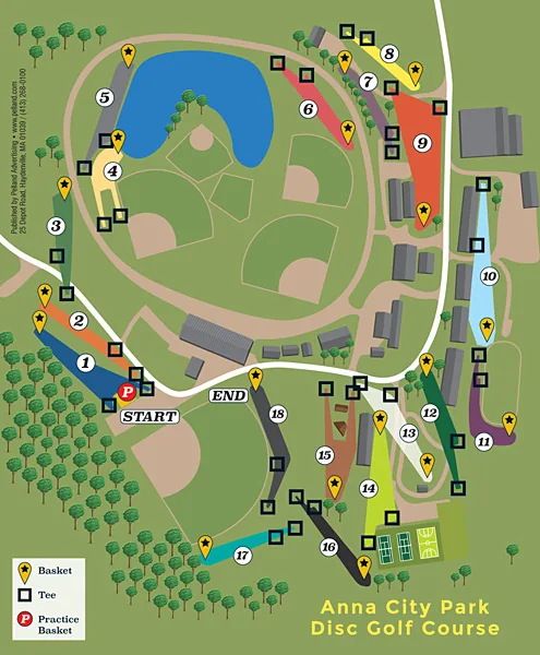 Anna City Park Disc Golf Course site map