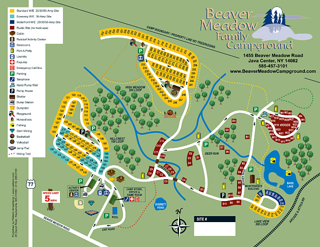 Beaver Meadow Campground site map