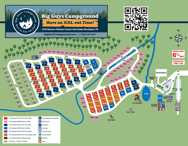 Big Guys Campground site map