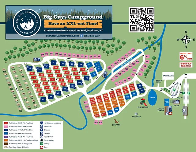 Big Guys Campground site map