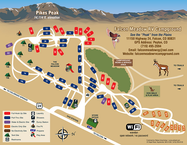 Falcon Meadow RV Campground site map