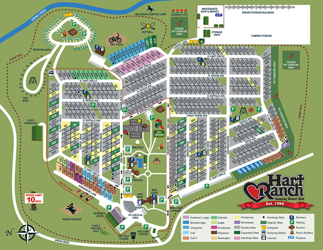 Hart Ranch site map