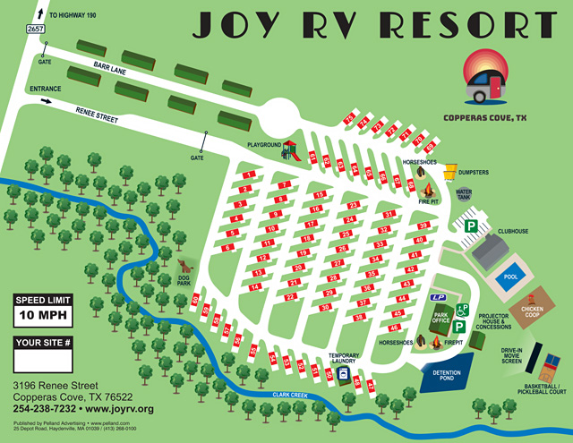 Joy RV Resort site map