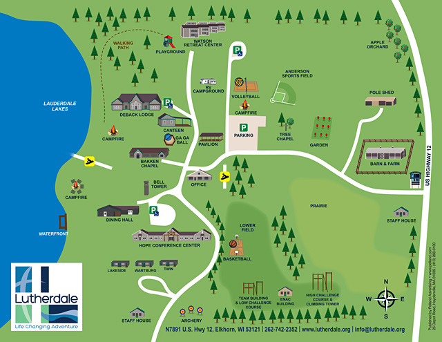 Lutherdale Retreat & Camp site map