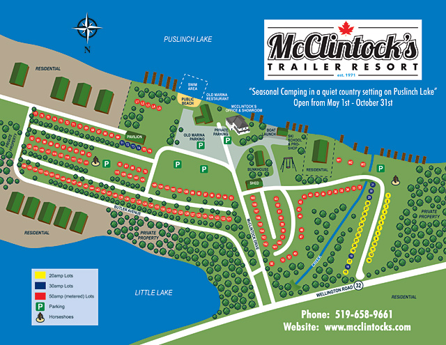 McClintock’s Trailer Resort site map