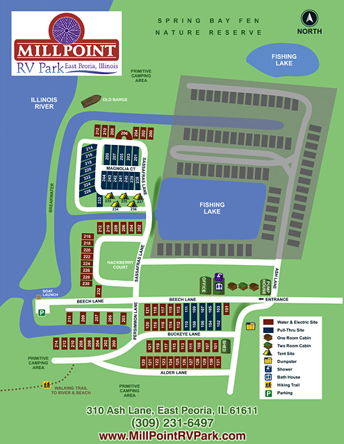 MillPoint RV Park site map