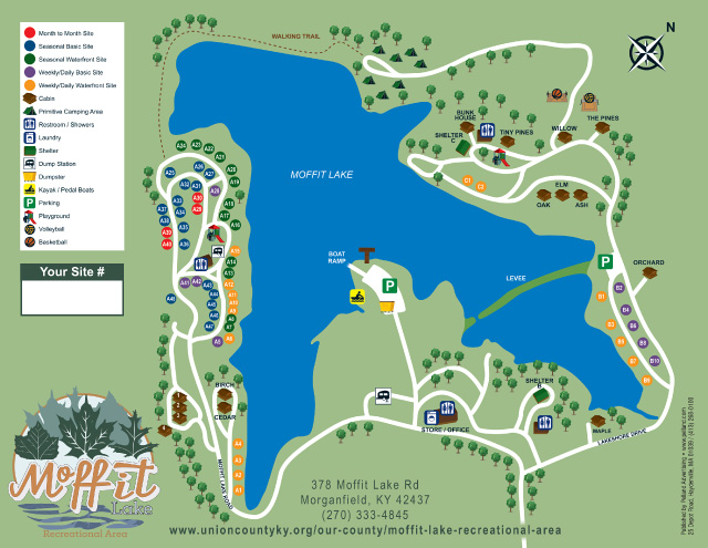 Moffit Lake Recreational Area site map