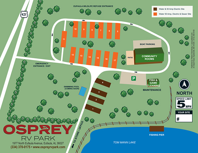 Osprey RV Park site map