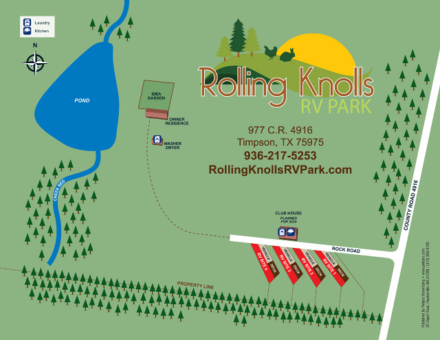 Rolling Knolls RV Park site map