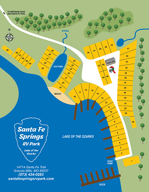 Santa Fe Springs RV Park site map