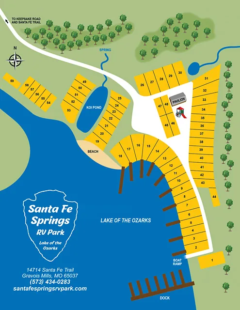 Santa Fe Springs RV Park site map