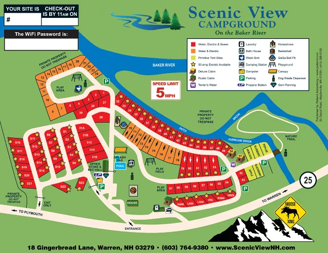 Scenic View Campground site map