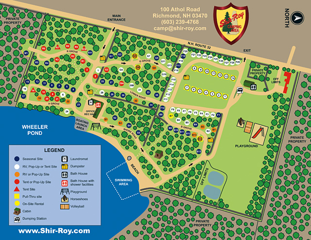 Shir-Roy Camping Area site map