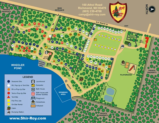 Shir-Roy Camping Area site map