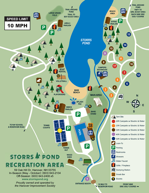 Storrs Pond Recreation Area site map
