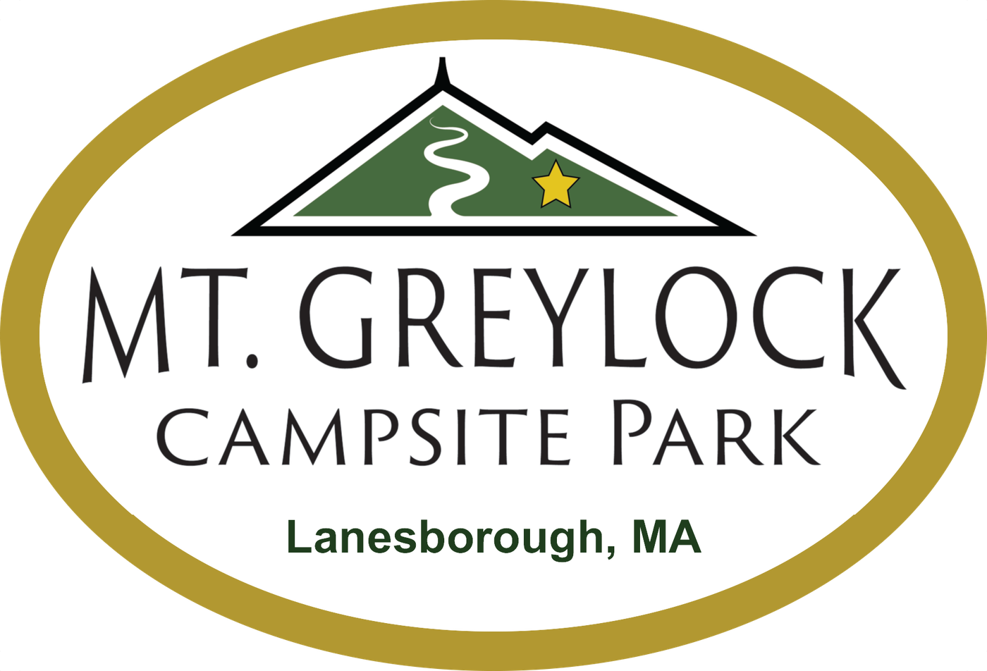 Mt. Greylock Campsite Park oval sticker