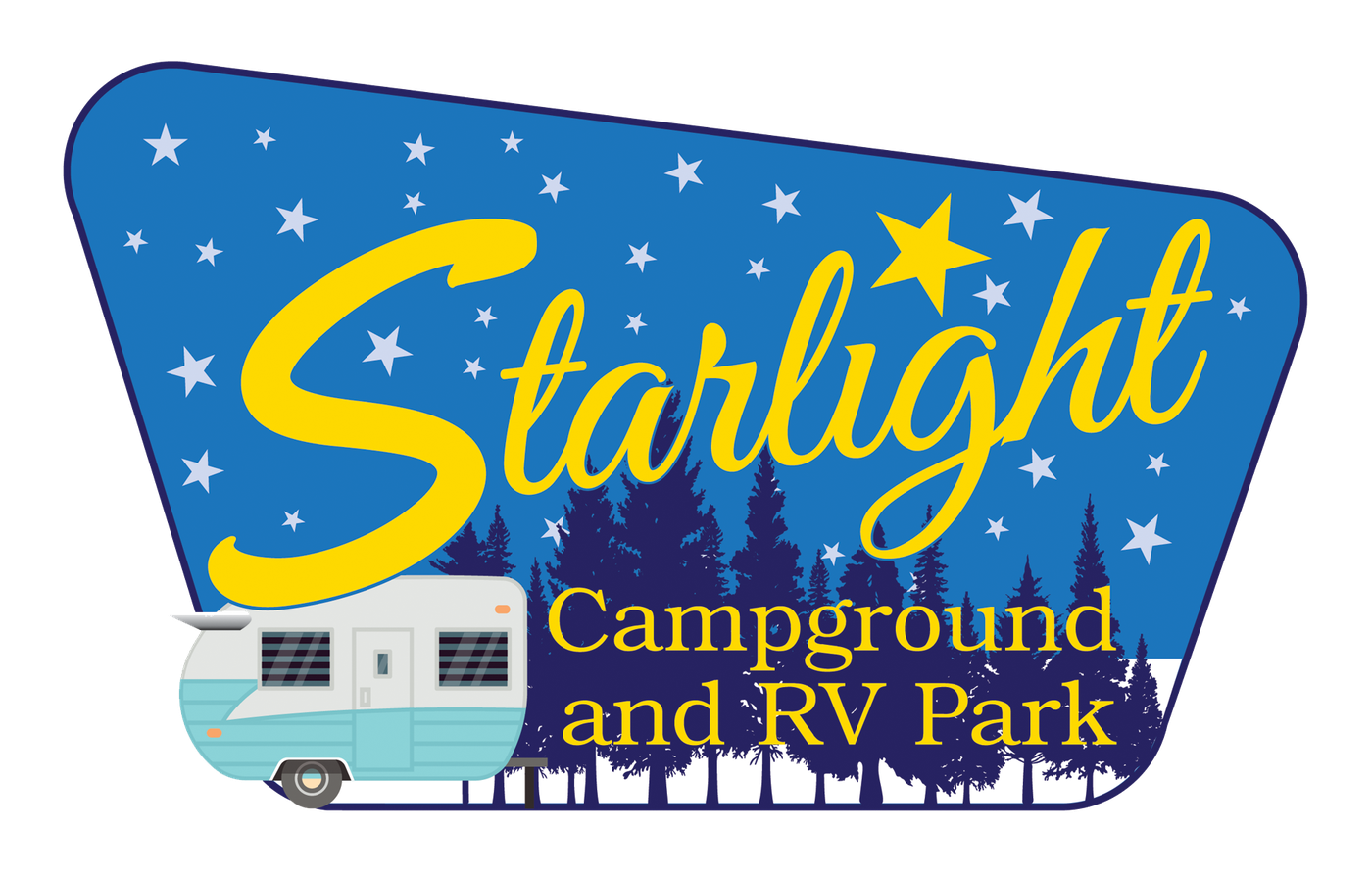 Starlight Campground magnet and sticker