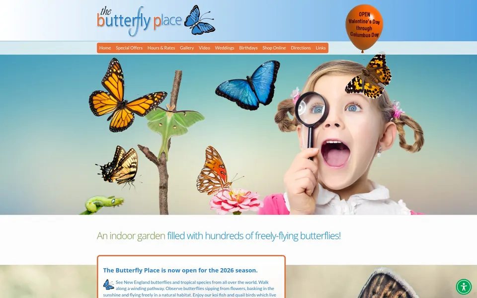 The Butterfly Place website