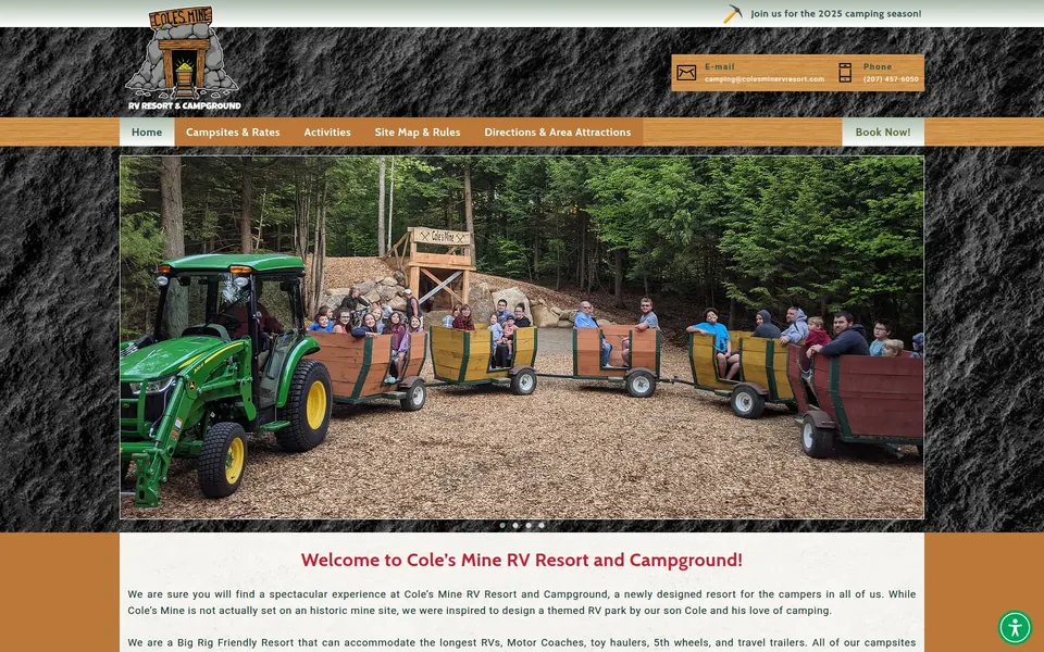 Cole’s Mine RV Resort website