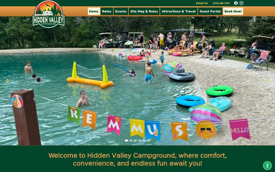 Hidden Valley Campground website