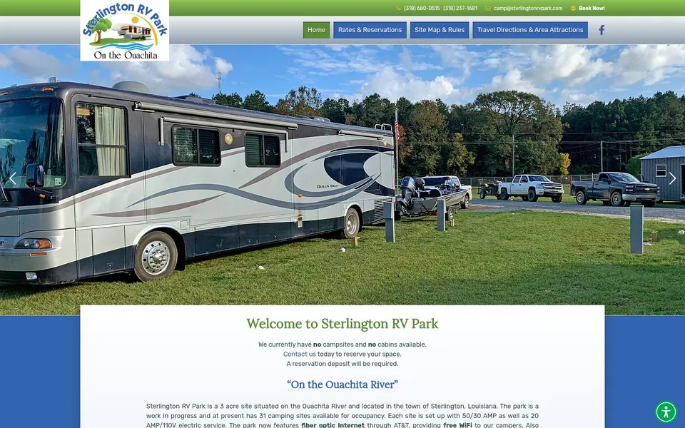 Sterlington RV Park website