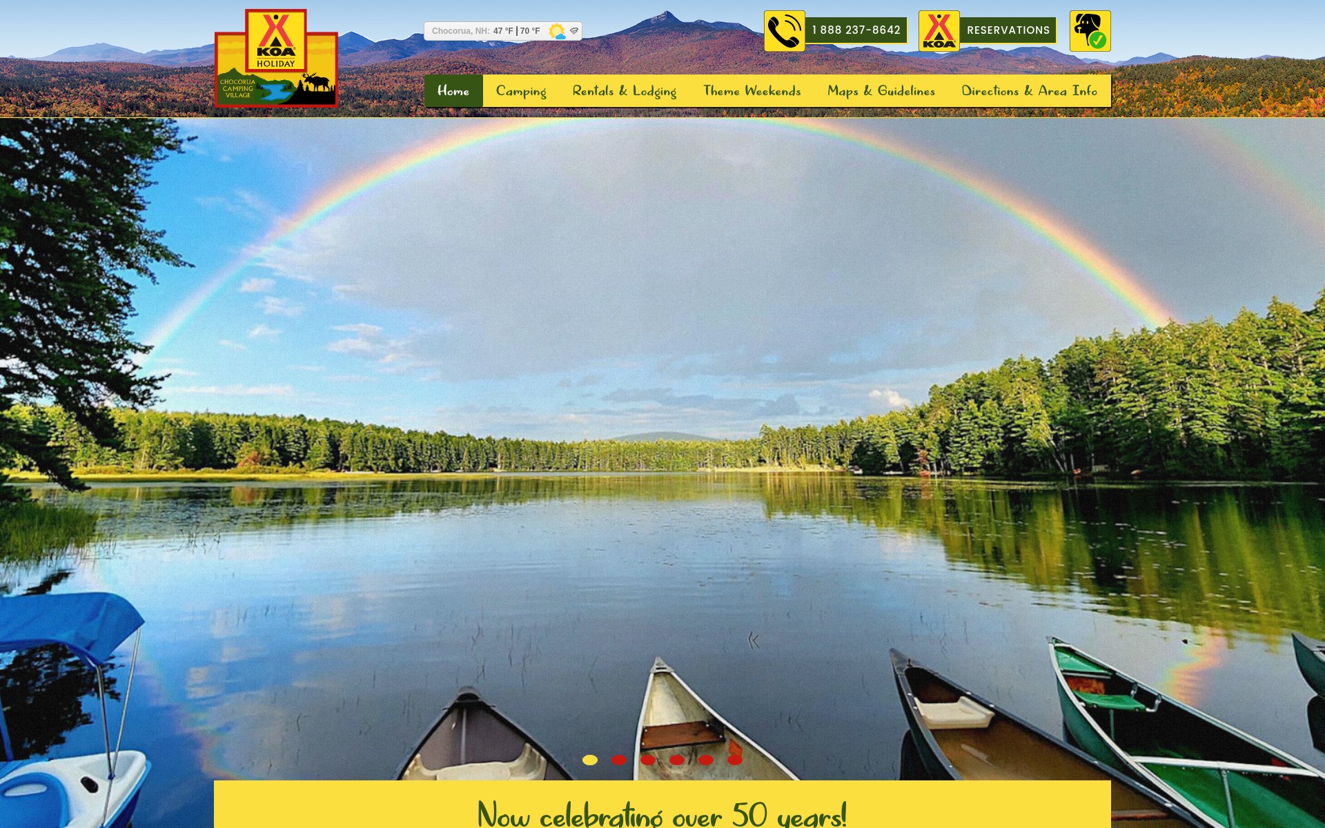 Chocorua Camping Village KOA website