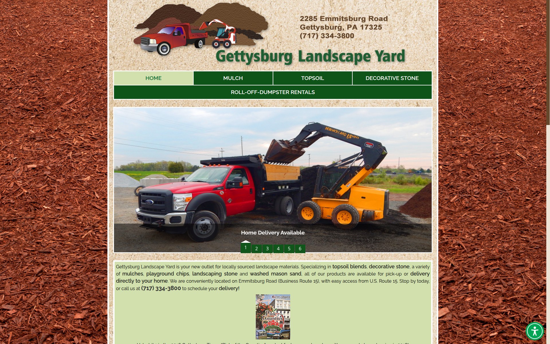 Gettysburg Landscape Yard website