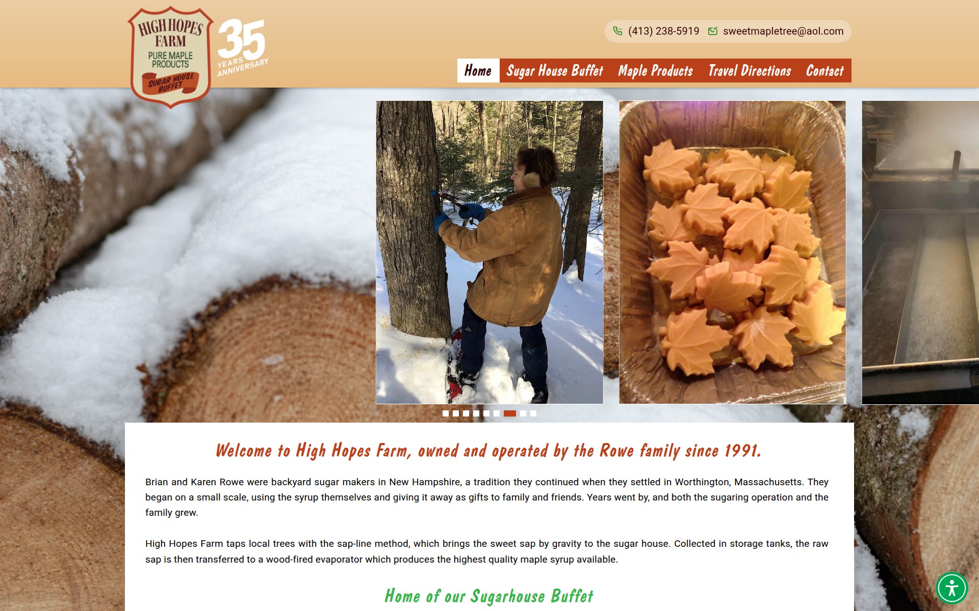 High Hopes Maple Farm website